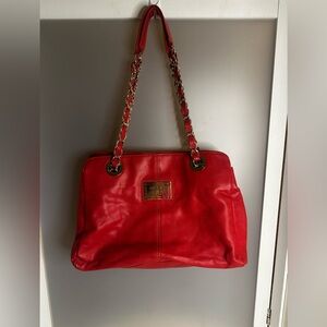 Nicole Miller Red/Coral Shoulder Bag Purse